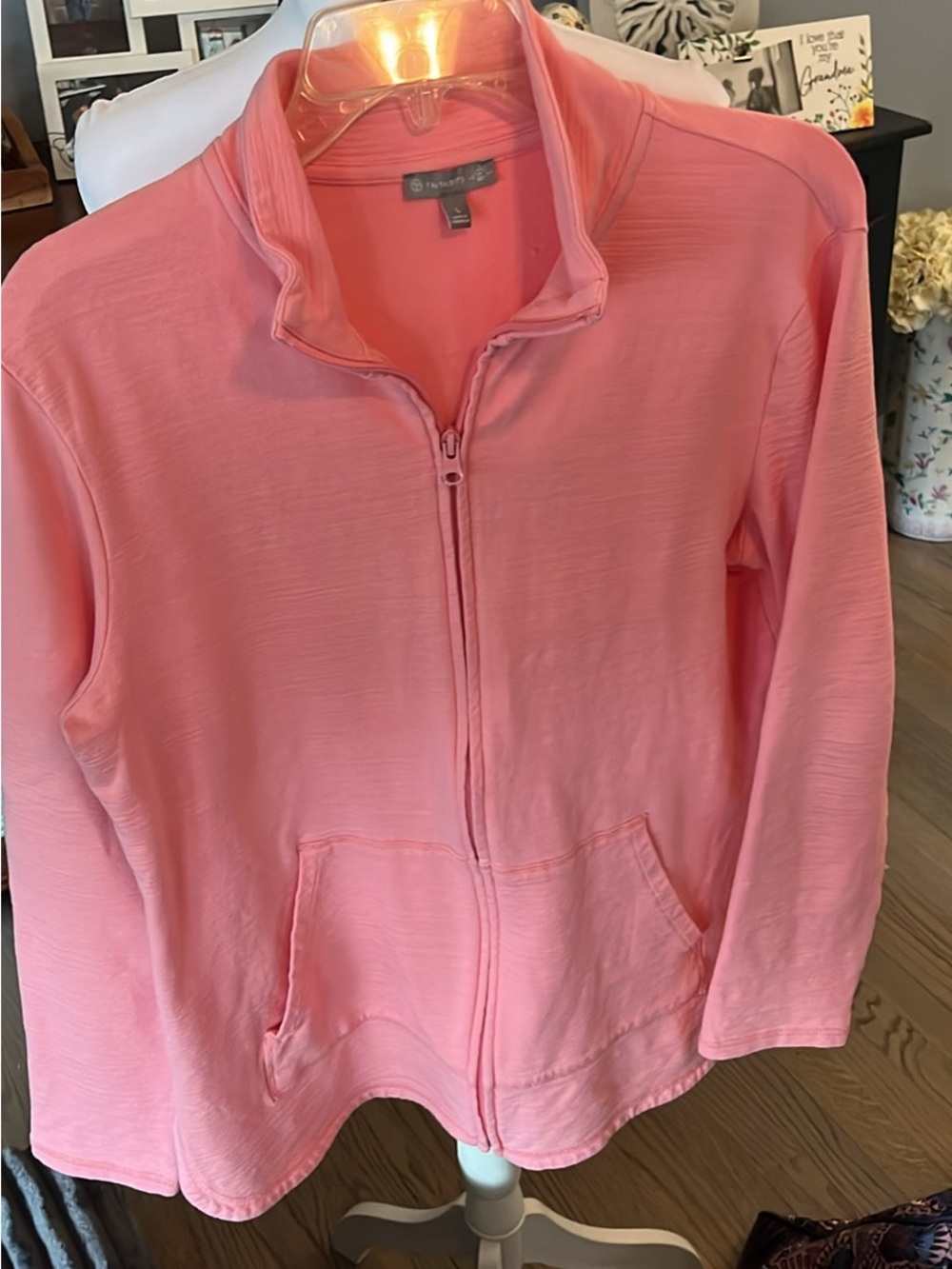 Talbots Pink Full-Zip Utility Jacket